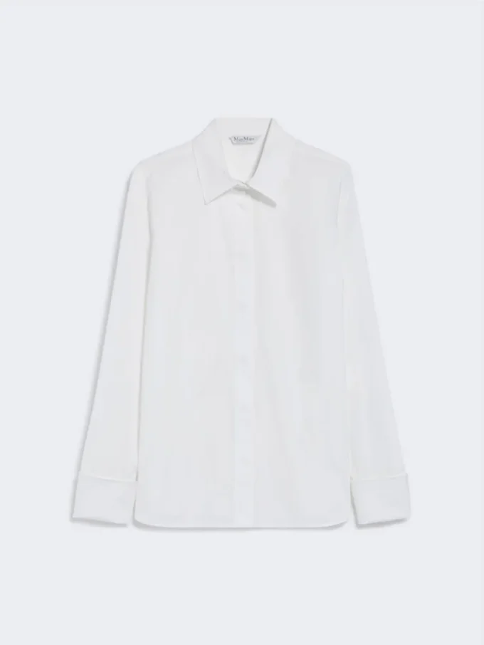 Cotton logo shirt, optical white