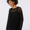 Cotton mesh jumper, black Cotton mesh jumper, black