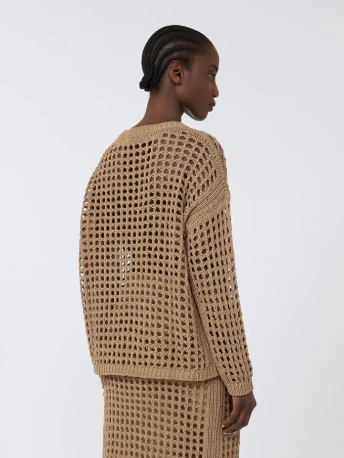 Cotton mesh jumper, desert Cotton mesh jumper, desert