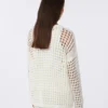Cotton mesh jumper, optical white Cotton mesh jumper, optical white