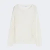 Cotton mesh jumper, optical white Cotton mesh jumper, optical white