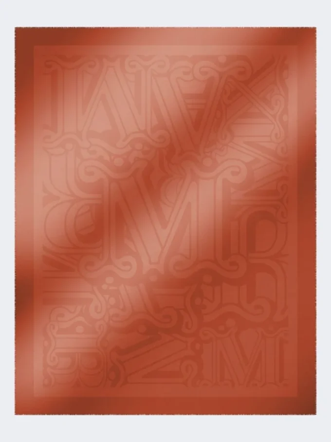 Cotton, modal and cashmere jacquard shawl, coral Cotton, modal and cashmere jacquard shawl, coral