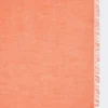 Cotton, modal and cashmere jacquard shawl, coral Cotton, modal and cashmere jacquard shawl, coral