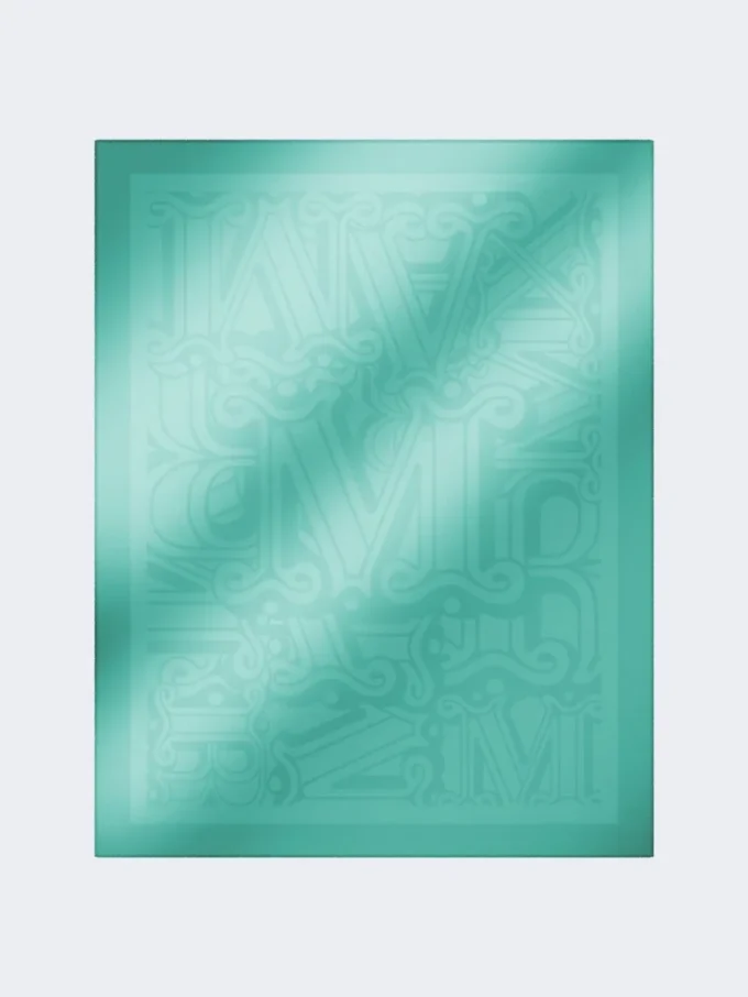 Cotton, modal and cashmere jacquard shawl, pastel green Cotton, modal and cashmere jacquard shawl, pastel green