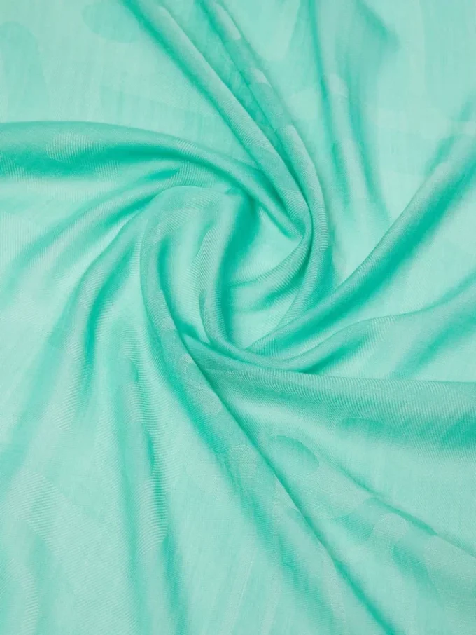 Cotton, modal and cashmere jacquard shawl, pastel green Cotton, modal and cashmere jacquard shawl, pastel green