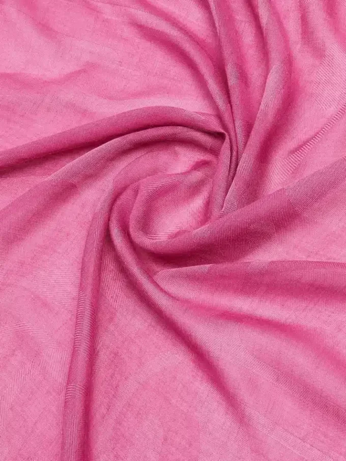 Cotton, modal and cashmere jacquard shawl, shocking pink Cotton, modal and cashmere jacquard shawl, shocking pink