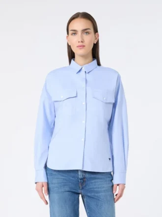 Cotton oxford shirt, light blue