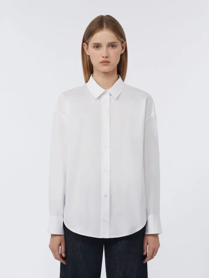 Cotton oxford shirt, white Cotton oxford shirt, white