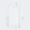 Cotton poplin blouse, optical white