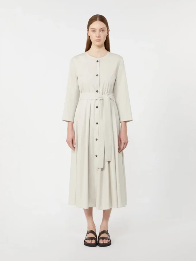 Cotton poplin dress, ice