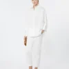 Cotton poplin oversize shirt, white