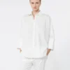 Cotton poplin oversize shirt, white