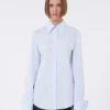 Cotton poplin shirt, avio