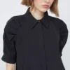 Cotton poplin shirt, black
