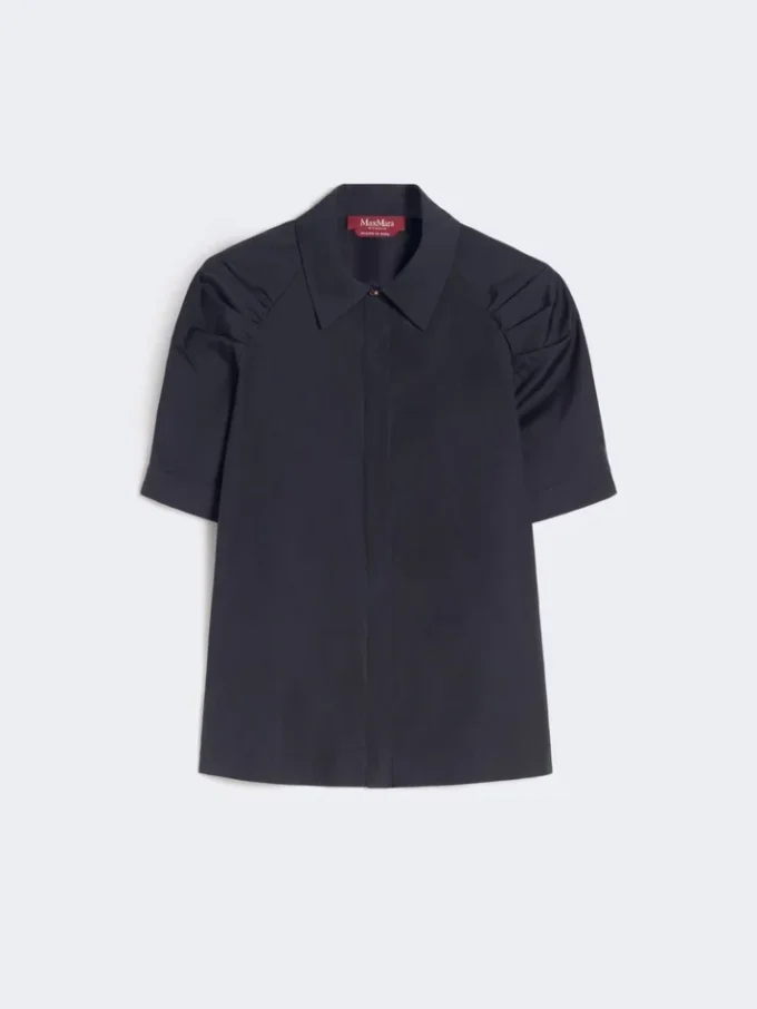 Cotton poplin shirt, black