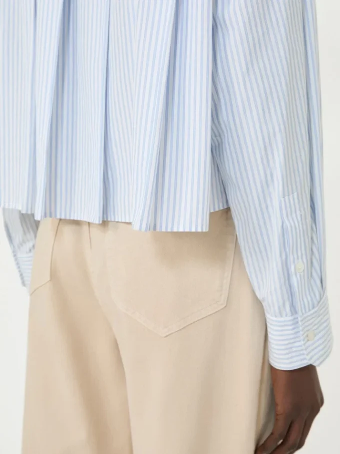 Cotton poplin shirt, light blue