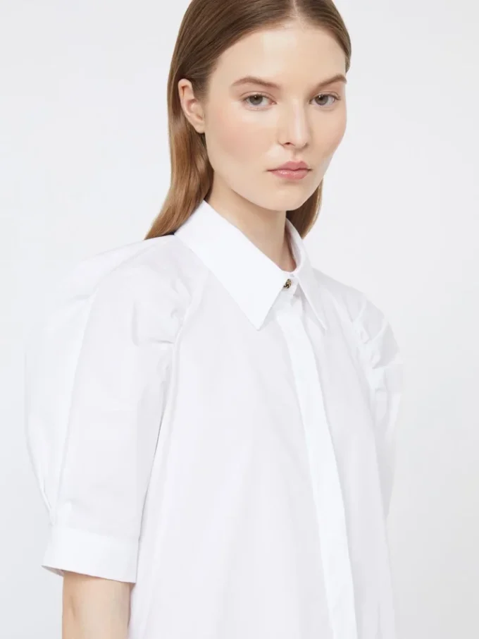 Cotton poplin shirt, optical white