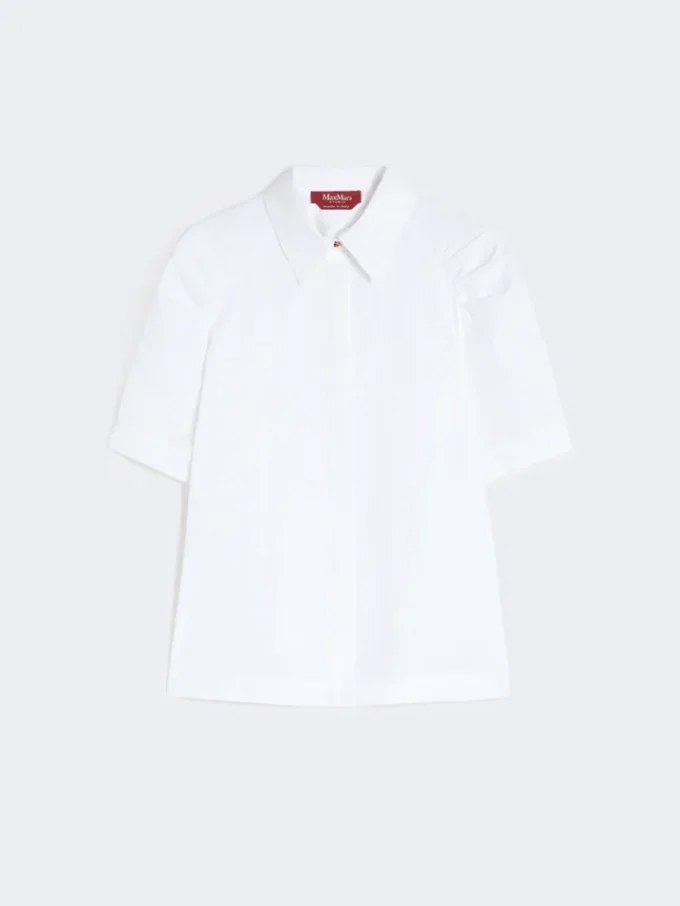 Cotton poplin shirt, optical white
