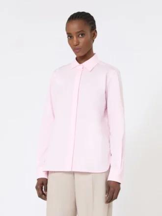 Cotton poplin shirt, pink