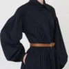Cotton shirt dress, navy Cotton shirt dress, navy