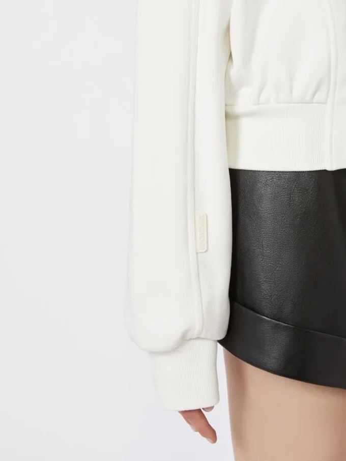 Cotton stretch sweatshirt, ivory Cotton stretch sweatshirt, ivory