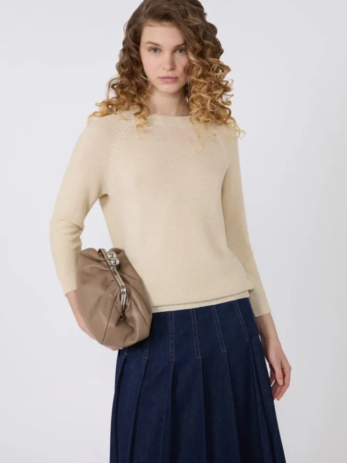 Cotton sweater, ecru Cotton sweater, ecru