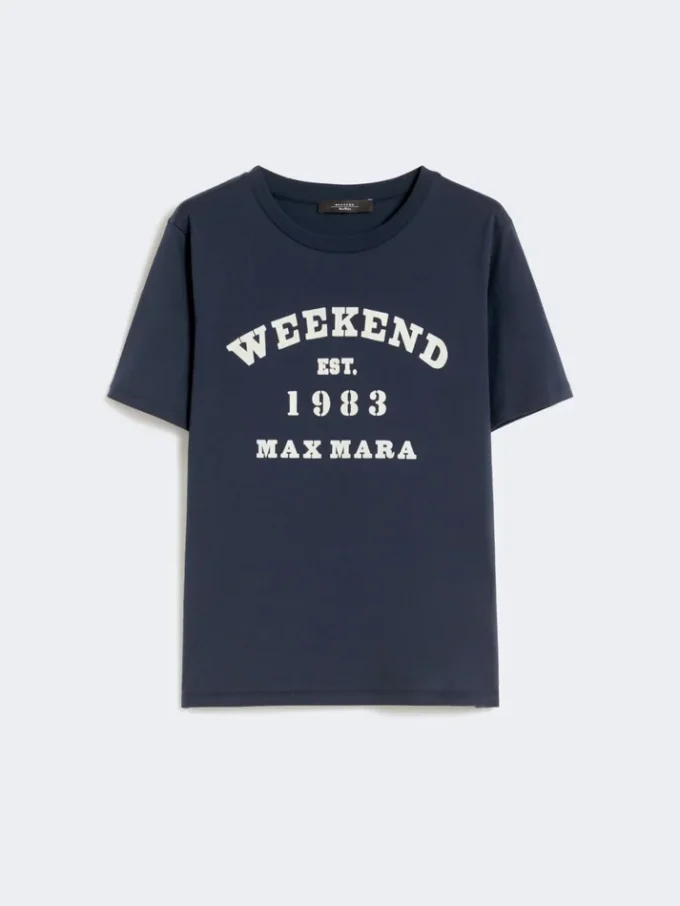 Cotton t-shirt with graphic print, navy Cotton t-shirt with graphic print, navy