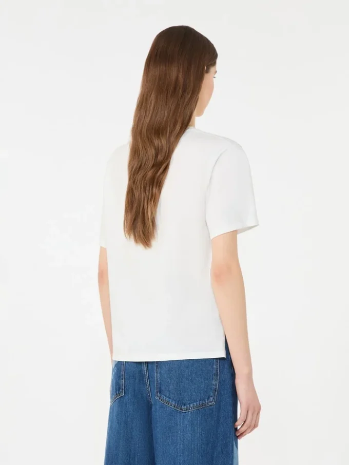 Cotton t-shirt with graphic print, white Cotton t-shirt with graphic print, white