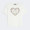 Cotton t-shirt with graphic print, white Cotton t-shirt with graphic print, white