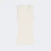Cotton vest top, ecru Cotton vest top, ecru