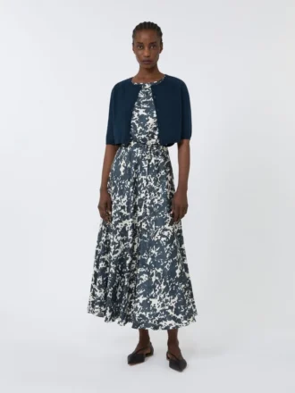 Cotton yarn shrug, ultramarine