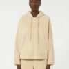 Cotton zip-up sweatshirt, sand
