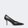 Court shoes in soft nappa leather, black Court shoes in soft nappa leather, black