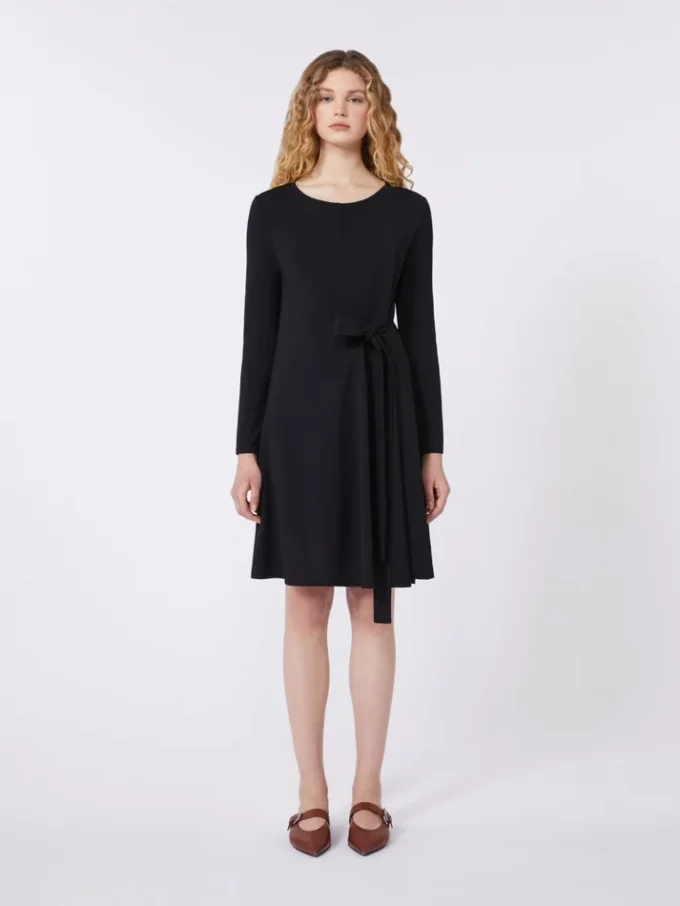 Crepe jersey dress, black Crepe jersey dress, black