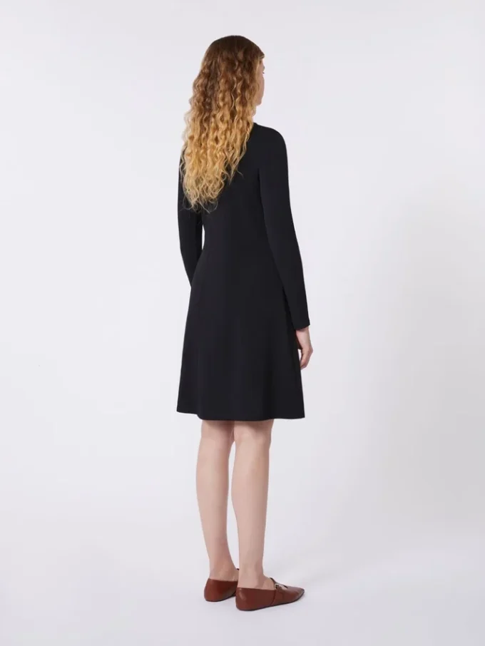 Crepe jersey dress, black Crepe jersey dress, black