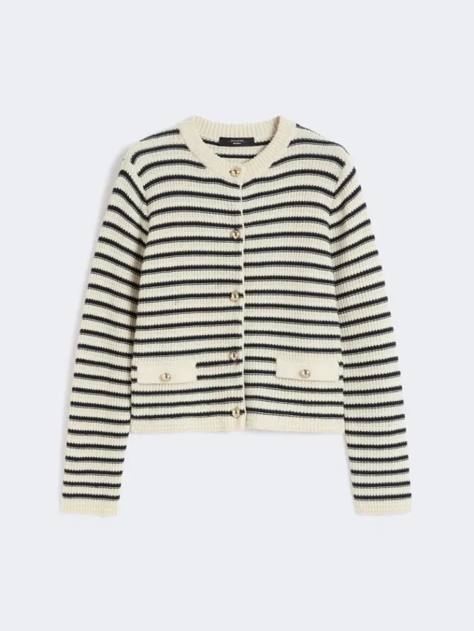 Cropped cotton cardigan, navy Cropped cotton cardigan, navy