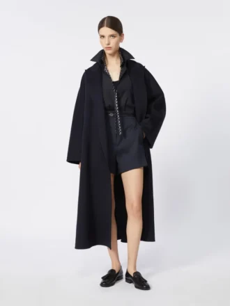 Denim-look cotton shorts, midnightblue