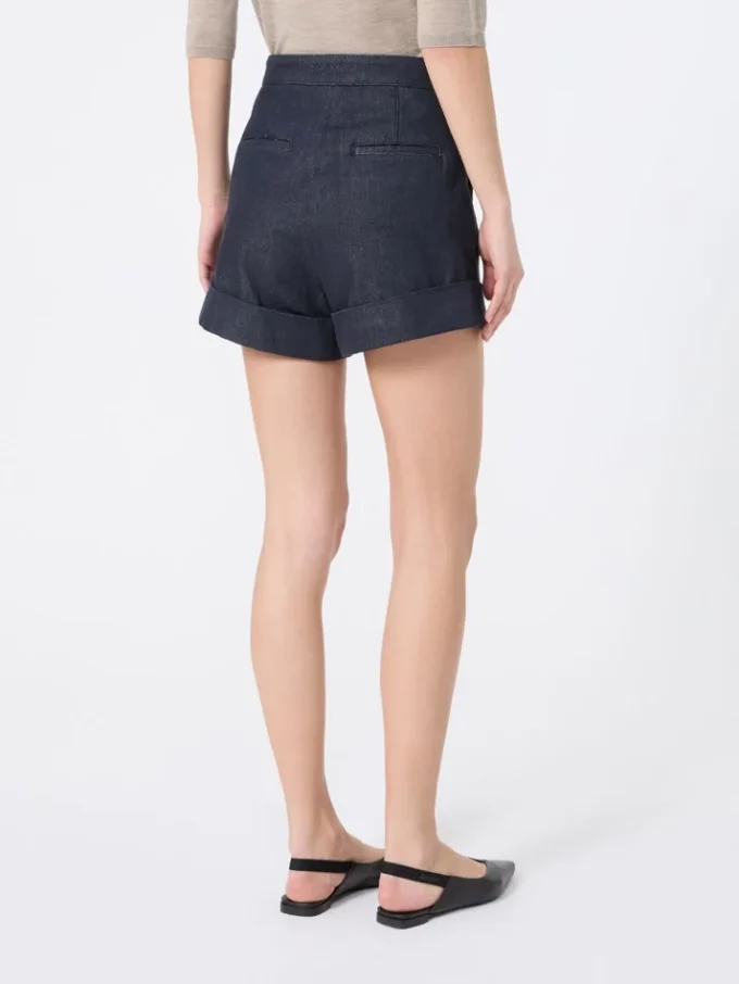 Denim-look cotton shorts, midnightblue Denim-look cotton shorts, midnightblue