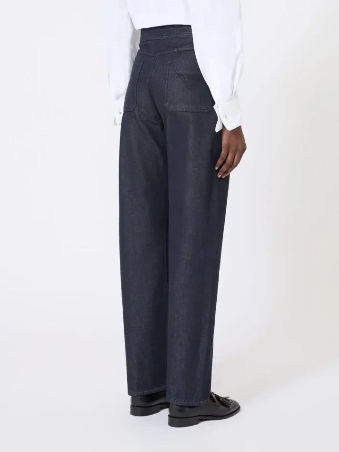 Denim-look cotton trousers, midnightblue Denim-look cotton trousers, midnightblue