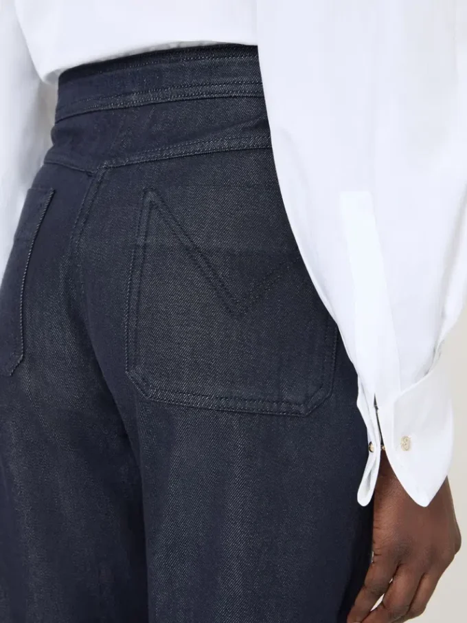 Denim-look cotton trousers, midnightblue Denim-look cotton trousers, midnightblue