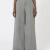 Denim wide-leg trousers, black Denim wide-leg trousers, black