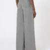 Denim wide-leg trousers, black Denim wide-leg trousers, black