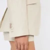 Double-breasted blazer in linen drill, sand Double-breasted blazer in linen drill, sand