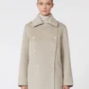 Double-breasted cashmere pea coat, sand Double-breasted cashmere pea coat, sand