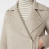 Double-breasted cashmere pea coat, sand Double-breasted cashmere pea coat, sand