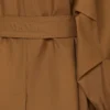 Double-breasted water-repellent twill trench coat, tobacco