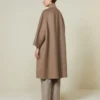 Double cashmere cape coat, turtledove