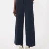 Double-faced jersey trousers, navy