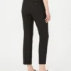 Double-faced viscose canvas trousers, black