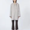 Double-faced wool hooded coat, beige Double-faced wool hooded coat, beige